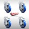 Service Caster 5 Inch SS Blue Polyurethane Wheel Swivel Bolt Hole Caster Set with Brake SCC SCC-SSBH20S514-PPUB-BLUE-TLB-4 - alternate 4